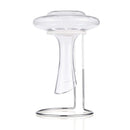 Guzzle Buddy Decanter Drying Stand - Beautiful Stainless Steel - For Large Bottomed Wine Decanters - Rubber Coated to Prevent Scratches