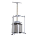 ELIKIDSTO  1.4 Gallon Stainless Steel Manual Fruit Juice and Wine Press - Silver