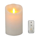 Luminara Flameless Candle Dancing Wick Pillar LED Candle with Remote & Timer, 3.5-inch by 5-inch Ivory ¡­