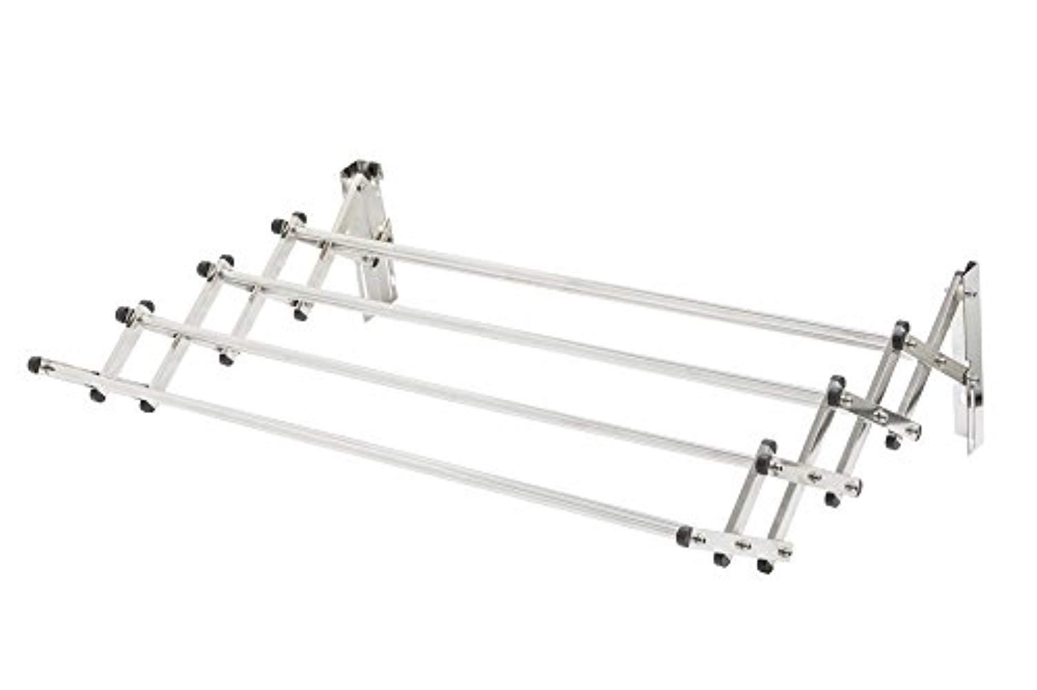Aero-W Stainless Steel Folding Clothes Rack (60lb Capacity, 22.5 Linear Ft)