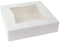 9 inch Length x 9 inch Width x 2 1/2 inch Height White Kraft Paperboard Auto-Popup Window Pie/Bakery Box by MT Products (Pack of 15)