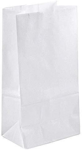 Paper Lunch Bags, Paper Grocery Bags, Durable Kraft Paper Bags, Pack Of 500 Bags (5lb, White) by CulinWare