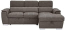 Homelegance Ferriday 98" x 66" Sectional Sleeper with Storage, Blue