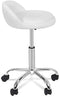 Adjustable Hydraulic Rolling Swivel Salon Stool Chair Tattoo Massage Facial Spa Stool Chair with Back Rest (PU Leather Cushion) (1PCS)