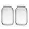 Teikis 2 Pack Wide-Mouth 1 Gallon Glass Jar with 4" Opening Lid Air Tight and Leak Proof - USDA Approved for Fermenting Kombucha, Kefir, Storing and Canning - Dishwasher Safe