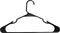 Zoyer Standard Plastic Hangers - Durable and Strong - Black (50)