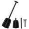 ENKEEO 25-31 Inch Aluminum Snow Shovel 3 Piece Collapsible Lightweight Spade with T-Grip Handle for Snow Shoveling Ice Removal Auto Vehicle Emergency Farm Patio Planting, Black