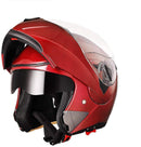 AHR Full Face Flip up Modular Motorcycle Helmet DOT Approved Dual Visor Motocross Blue M