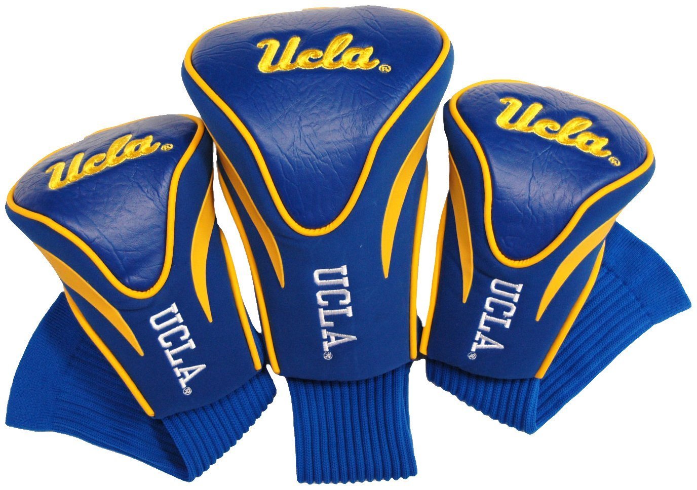 Team Golf NCAA Contour Golf Club Headcovers (3 Count), Numbered 1, 3, & X, Fits Oversized Drivers, Utility, Rescue & Fairway Clubs, Velour lined for Extra Club Protection