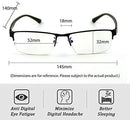 Cyxus Blue Light Blocking Computer Glasses [Better Sleep] Anti Digital Eye Strain Headache Video Eyewear (Blue Browline Frame)