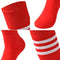 saounisi Unisex Tube Socks Stripe,2 Pairs Knee High Football Soccer Volleyball Baseball Cheerleading Team Socks