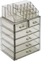 Sorbus Acrylic Cosmetic Makeup and Jewelry Storage Case Display-Spacious Design-for Bathroom, Dresser, Vanity and Countertop (4 Large, 2 Small Drawers, Clear)