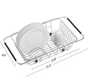 MOHICO Expandable Dish Drying Rack, Dish Drainer On Counter,Over Sink or In Sink Dishes Holder,Rust Proof Stainless Steel