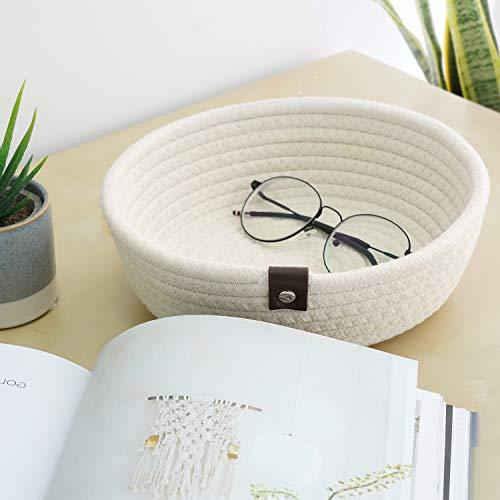 Goodpick 3pack Small Basket - Woven Jute Storage Basket for Kitchen Corner Basket for Snack Storage Cute Basket for CosmetiHome Storage Baskets for Shelves Gift Baskets, Hemp