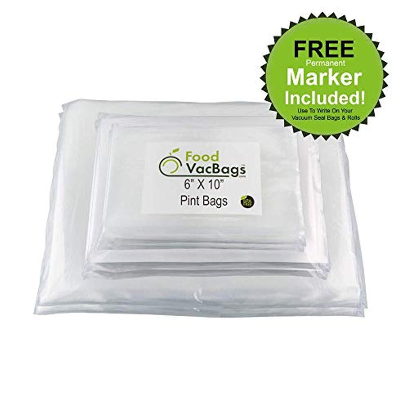 FOODSAVER 150 Combo FoodVacBags Vacuum Seal Bags - 3 sizes! 50 Pint, 50 Quart and 50 Gallon, 4 MIL, Commercial Grade, Sous Vide, No BPA, Boil, Microwave & Freezer Safe