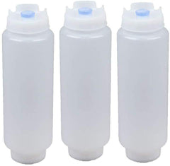 FIFO Squeeze Bottle Refillable 16 oz Blue Tip (3 Pack)