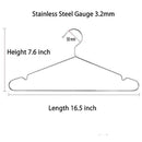 YIKALU Clothes Hangers 40 Pack Stainless Steel Metal Hangers Heavy Duty Wire Hangers Ultra Thin Coat Hangers Closet Wardrobe 16.5 Inch