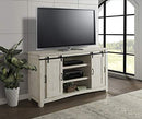 Martin Svensson Home Taos 65" TV Stand, Antique White & Aged Distressed Pine, Antique White and Aged Distressed Pine