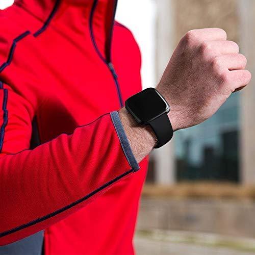 Kmasic Sport Band Compatible with Fitbit Versa/Fitbit Versa 2/Fitbit Versa Lite Edition, Soft Silicone Strap Replacement Wristband Versa Smart Fitness Watch, Large Small