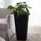 La Jolíe Muse Tall Planters 26 Inch, Flower Pot Pack 2, Patio Deck Indoor Outdoor Garden Tree Planters, Black
