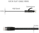 Cat 6 Ethernet Cable 10FT 5PCS UP to Gigabit 1000 Base-T LAN Higher Bandwidth 32AWG Cat6 Internet Network Flat Patch Cable Short Computer Networking Cord with Snagless RJ45 Connectors