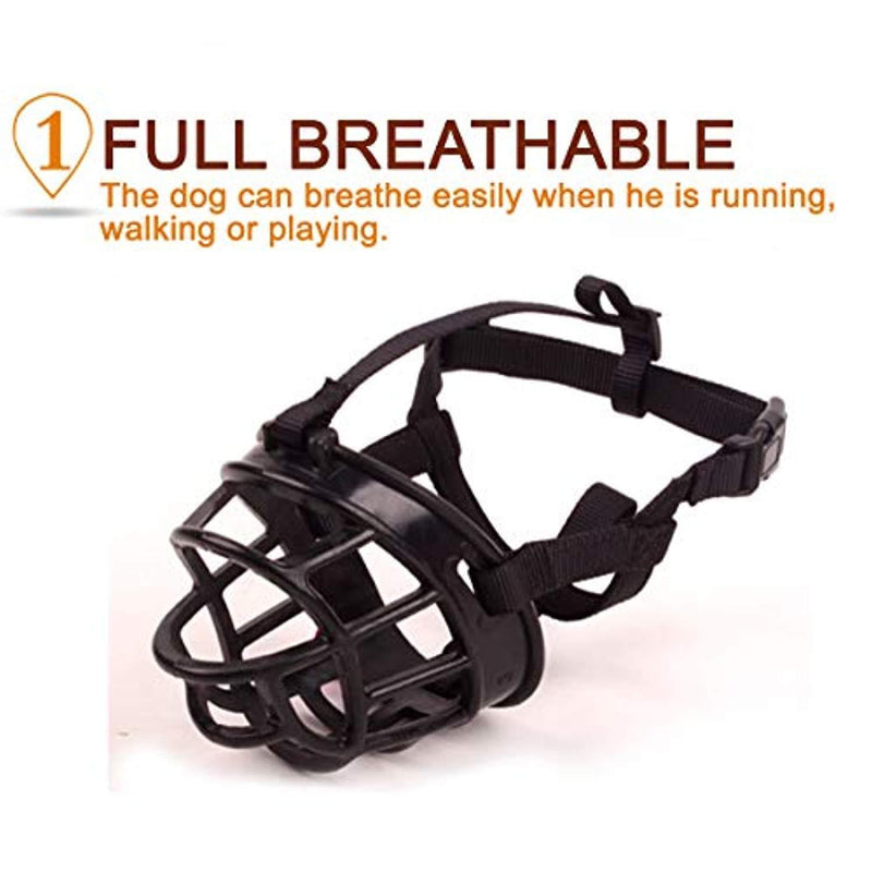 The Dog 2.0 Basket Muzzle Breathable Silicone Rubber Adjustable for Chewing Biting Barking Size 5 for Large Dogs Boxer Bull Terrier Doberman German Shepherd Golden Retriever Labrador