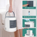 MOSAJIE Portable Space Air Conditioner,Small Personal Desk Fan,Quiet Air Cooler Misting Fan,Mini USB Air Conditioner Fan,Purifier,Sterilizer,Humidifier,Desktop Cooling Fan with 3 Speeds for Home Room Office