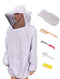 Beekeeping Jacket with Veil Beekeeper Jacket and Veil with Gloves, Beehive Tools and Beehive Brush (Extra Large)