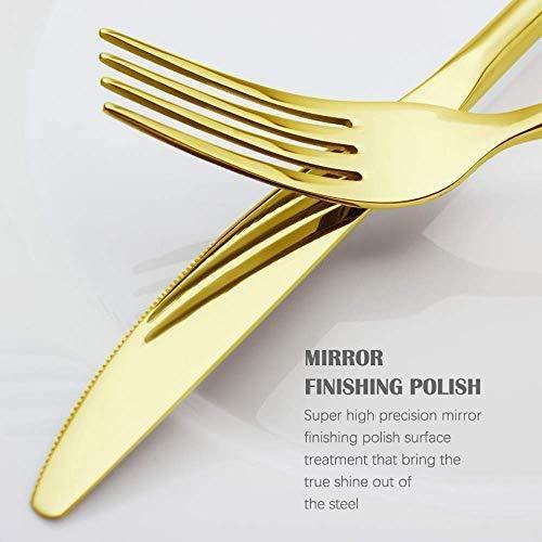 KaryHome  24-Piece Silverware  Set, Flatware Set Mirror Polished, Dishwasher Safe Service for 4, Include Knife/Fork/Spoon with Bamboo 5-Compartment Silverware Drawer Organizer Box