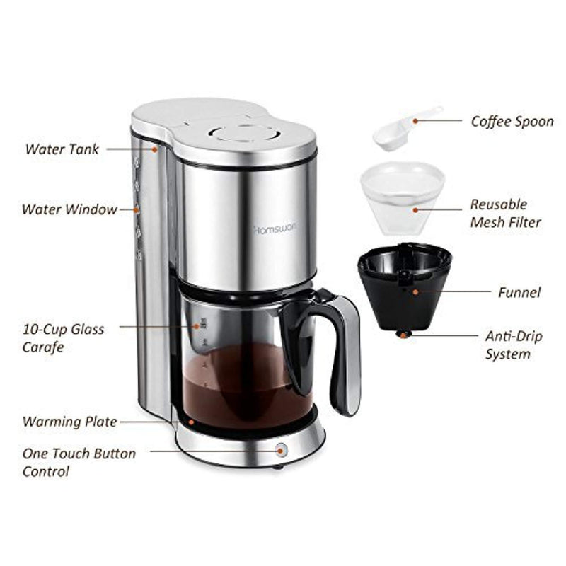  LITIFO Single Serve Coffee Maker for Ground coffee, Tea & K Cup  Pod, 2-In-1 Small Coffee Machine with 6 to 14oz Reservoir, One-Button Fast  Brew, Auto Shut-off & Self Cleaning Function (