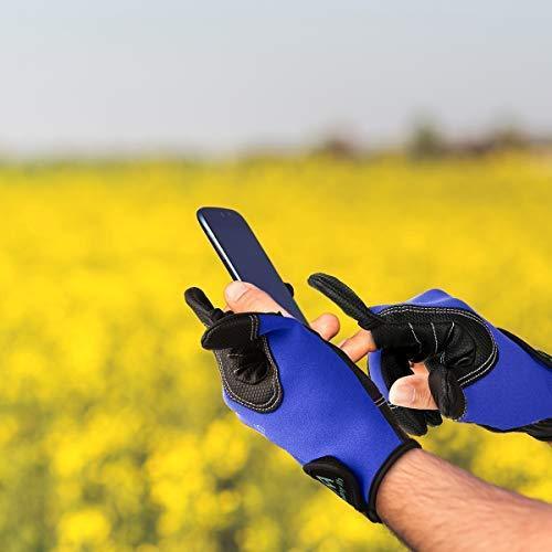 MANO Neoprene Fishing Gloves for Men and Women 2 Cut Fingers Flexible Great for Photography Fly Fishing Ice Fishing Running Touchscreen Texting Hiking Jogging Cycling Walking