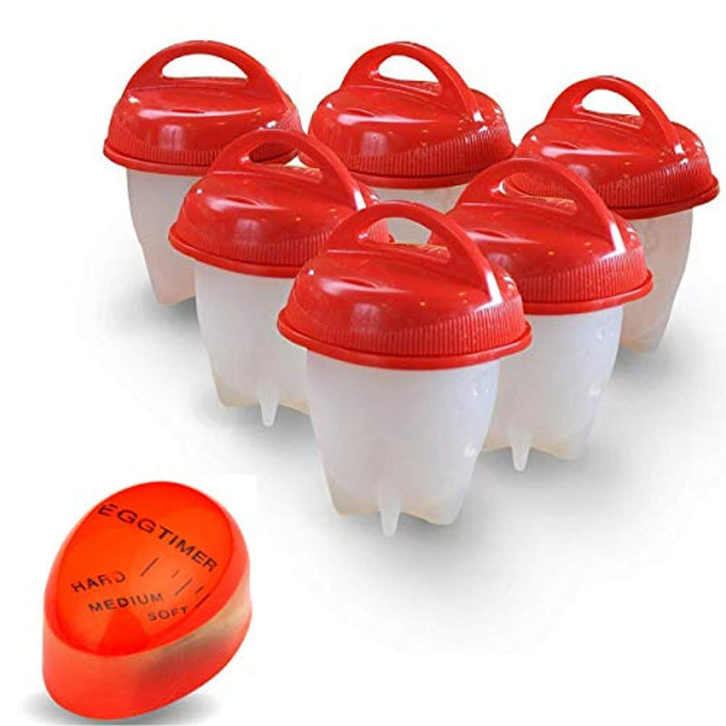 Egg Cooker - Hard Boiled Eggs without the Shell, Eggies ready for snack,6 Pack with BONUS HCEM.