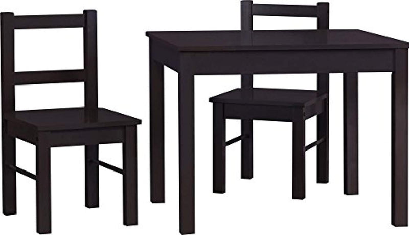 Ameriwood Home Hazel Kid's Table and Chairs Set, Espresso