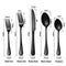 Black Silverware Set - 20 Pieces Black Flatware Set, Stainless Steel Cutlery Set Service for 4, Mirror Polished Tableware Utensil Set, Knives Forks Spoons for Home Kitchen Restaurant, Dishwasher Safe