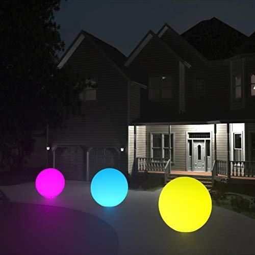 LED Light Ball LOFTEK: 16-inch RGB Colors Light Sphere with Remote Control, Cordless Floating Pool Lights, IP68 Waterproof and Rechargeable Battery, Sensory Toys for Kids, Home, Garden, Party Decor