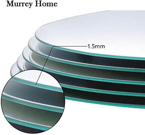 Murrey Home 12 Pack 12" Round Mirror Tray/Plate for Wedding, Christmas and Party Décor