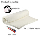 HM&FC 1"x 24"x 31" Ceramic Fiber Insulation Blanket 2400F for QuadraFire Wood Stoves, & More.
