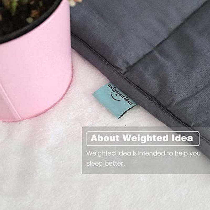 Weighted Idea Premium Weighted Blanket | 20 lbs | 60''x80'' | Cotton | Grey | for Adult Women and Men