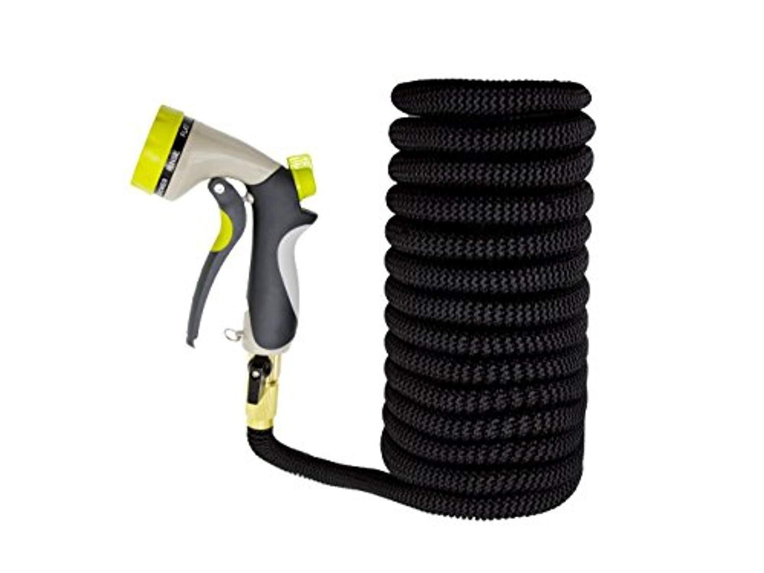 OUTAD Expandable Garden Hose - Magic Expanding Hose with Brass Fittings - Comes with High Pressure Nozzle (50 Foot)