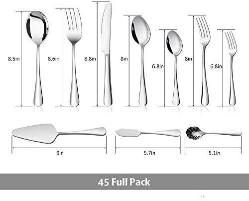 KaryHome  24-Piece Silverware  Set, Flatware Set Mirror Polished, Dishwasher Safe Service for 4, Include Knife/Fork/Spoon with Bamboo 5-Compartment Silverware Drawer Organizer Box