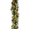 National Tree 9 Foot by 10 Inch Crestwood Spruce Garland with Silver Bristle, Cones, Red Berries and 50 Clear Lights (CW7-306-9A-1)
