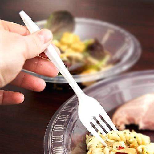 Netko Plastic Forks Disposable Forks Medium Weight 1000 Pack