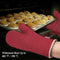 KES Kitchen Oven Mitts Set, Oven Mitts and Pot Holders, Heat Resistant with Quilted Cotton Lining, Non-Slip Surface 4 Pieces for Cooking, Baking, Grilling, Barbecue (Gray)