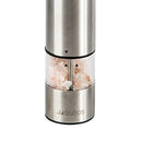 Jagurds Electric Salt and Pepper Mill Set - Premium Stainless Steel One-Handed Spice Grinders with Light, Automatic Battery Operated with Adjustable Coarseness for That Perfect Savory Seasonings