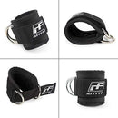 RitFit Fitness Padded Ankle Strap for Cable Machines - Reinforces Double D-Ring, Adjustable Comfort fit Neoprene, Ideal for Glute & Leg Workouts