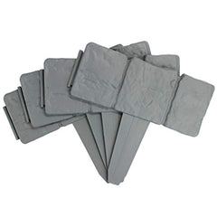 CenYC 5m Grey Stone Effect Lawn Grass Edging | Garden Plant Flower Bed Border | M&W