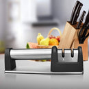 Professional Knife Sharpener for Straight and Serrated Knives, 2 Stage Diamond Coated Sharpening Wheel System, MRTONG