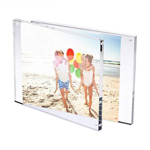 TWING Premium Acrylic Photo Frame - 5x7 inches Magnet Photo Frame -Double Sied Thick Desktop Frames (5 Pack)