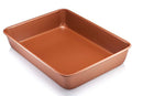 Gotham Steel 5 Piece Complete Copper Nonstick Bakeware Set with Durable Ceramic Coating, Heavy Duty 0.8MM Gauge Dishwasher Safe, Includes XL Cookie Sheet, Muffin, Loaf Pan & Round Baking Tray