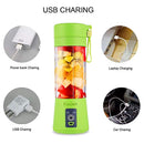 Portable Personal Blender, Household Juicer fruit shake Mixer -Six Blades, 380ml Baby cooking machine with USB Charger Cable (Green)